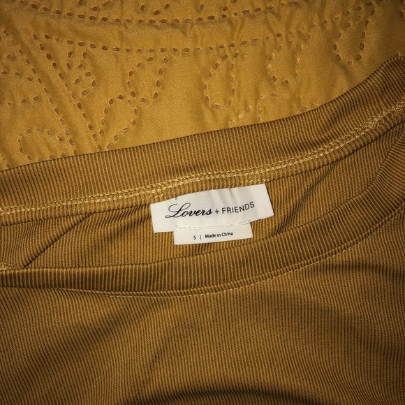 Lovers & Friends Mustard tie up T-Shirt - Picture 5 of 5